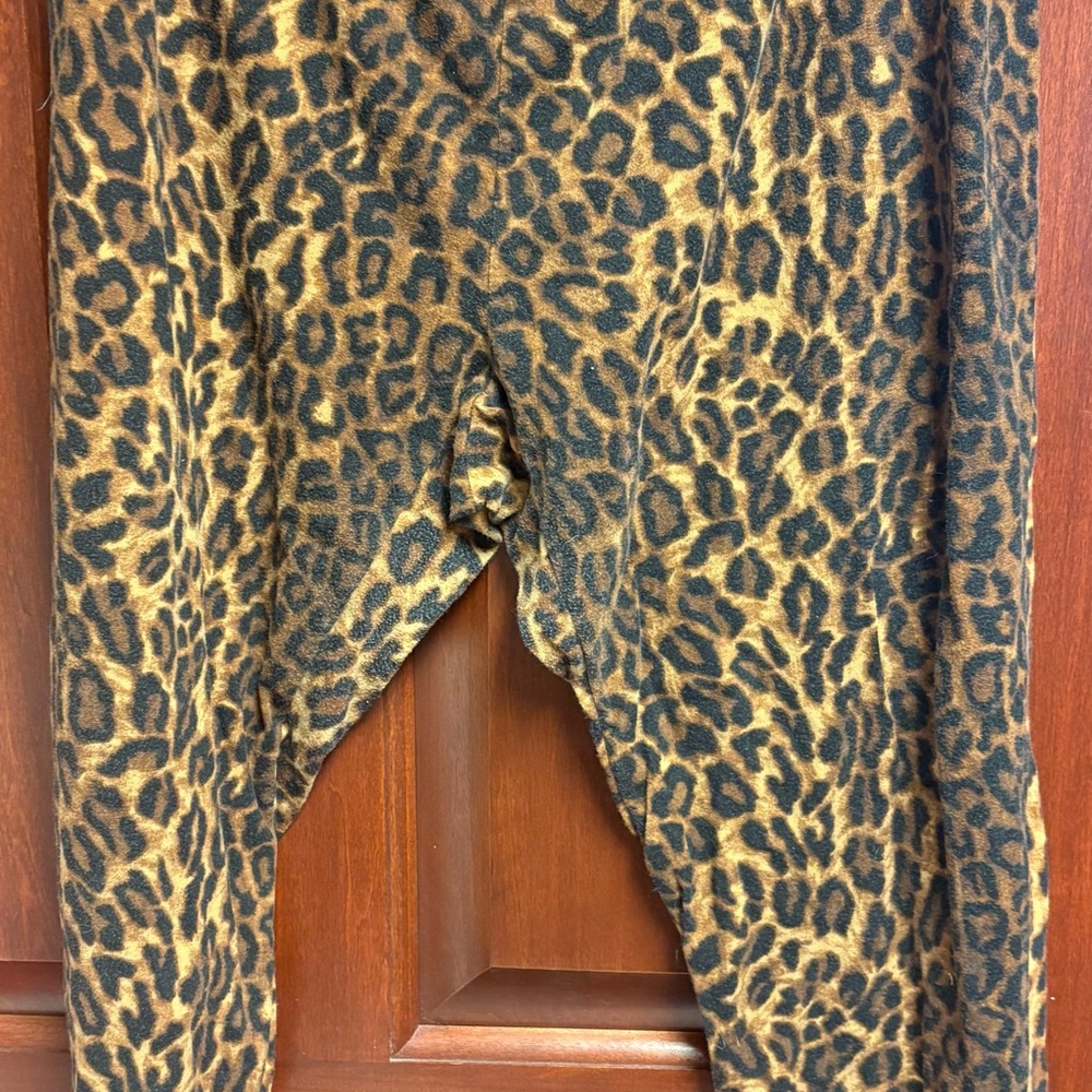 NWOT MIX & CO 3X BROWN LEOPARD PRINT FULL LENGTH LEGGINGS